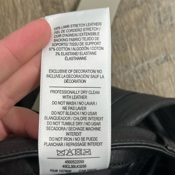 Black Leather Hudson Harlow Pants 100% Lamb Leather - Picture 12 of 15